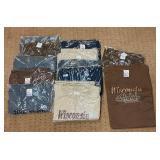 Apparel: 5  shelves of WI/MN sweatshirts & t-shirts sizes S-2XL
