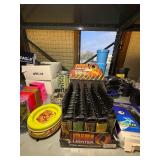 Lighters/smoking accessories:  cigarette cases, grinders, lighters, cig extinguisher, eagle ash trays