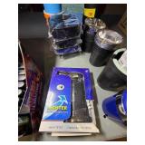 Lighters/smoking accessories:  cigarette cases, grinders, lighters, cig extinguisher, eagle ash trays