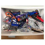 Lanyards and eyewear retainers in 9 plastic storage stacking drawers