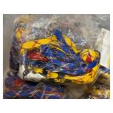 Lanyards and eyewear retainers in 9 plastic storage stacking drawers