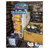 Key chains, Flashlights, rubber bands,  aluminum wallets, poker set in case, shot glasses