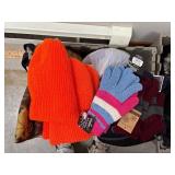Assorted hats, gloves, masks, Numb Skill Ice Towels, Motley Tubes. Note: All merchandise is new