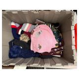 Assorted hats, gloves, masks, Numb Skill Ice Towels, Motley Tubes. Note: All merchandise is new