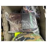 Assorted hats, gloves, masks, Numb Skill Ice Towels, Motley Tubes. Note: All merchandise is new