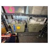 Hats, snow scrapers, gloves, chargers, electronic carrying cases