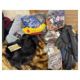 Winter hats, masks, and gloves Note: All merchandise is new