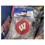 Tub (included) of hats, vinyl decals, lip balm holders