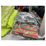 Shirts, sweatshirts, shot glasses, blankets, wallets, winter hats, incense, decals, flash lights, bracelets