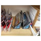 NASCAR lighters, cars, shirts, can coolers, blankets, flasks, desk set, hats, and license plates