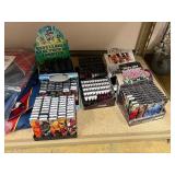 NASCAR lighters, cars, shirts, can coolers, blankets, flasks, desk set, hats, and license plates