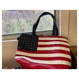 Football tchotchkes: flags, cups, blankets, key chains