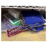 Football tchotchkes: flags, cups, blankets, key chains