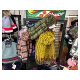 Winter hats. (4) Display racks included