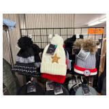 Winter hats. (4) Display racks included