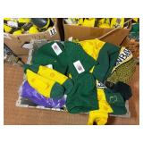 Hats, socks, foam footballs