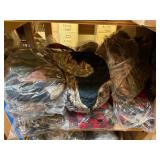 3 shelves of camp hunting gear