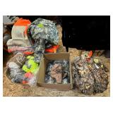 Camo jackets and hats