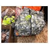 Camo jackets and hats