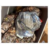 Hunting orange and Camo hats, jackets and gloves