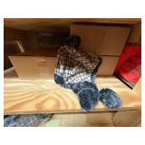 Hats, jackets, dolls, vases, fidget toys, snow scrapers