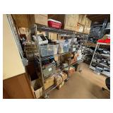 2 NSF Metal rolling shelves, H 69” x 2’ x 3’.