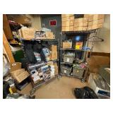 2 NSF Metal rolling shelves, H 69” x 2’ x 3’ and H60” x 2’ x 3