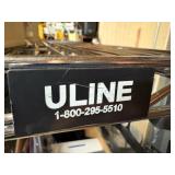 2 NSF Metal rolling shelves, H 69” x 2’ x 3’ and H60” x 2’ x 3