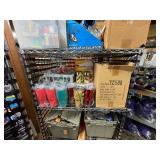 2 NSF Metal rolling shelves, H 69” x 2’ x 3’