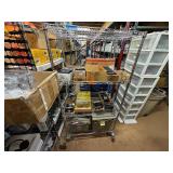 2 NSF Metal rolling shelves, H 69” x 2’ x 3’
