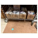 2 NSF Metal rolling shelves, H 69” x 2’ x 3’