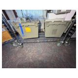 (3) NSF Metal rolling shelves, H 69” x 2’ x 3’.