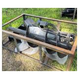 CFG Skid Steer Auger Attachment - 6/12/14 Inch (SSECAG-Y With 3 Bits) - black frame
