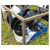 CFG Skid Steer Auger Attachment - 6/12/14 Inch (SSECAG-Y With 3 Bits) - blue frame