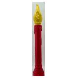 Empire Plastic Corp Red & Yellow Flame Candles, Vintage 1968 Set of 2