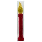 Empire Plastic Corp Red & Yellow Flame Candles, Vintage 1968 Set of 2