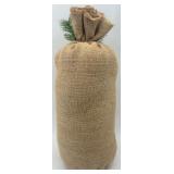 Christmas Decor Lot & Wooden Trees Noel Sign & Burlap Sack