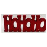 Holiday Decor Lot: Santa Mug & Sign, Ho Ho Ho Sign & Gnome