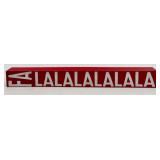 Fa La La Christmas Sign & Santa Frog Figurine Lot