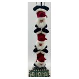 Christmas Plush Decor Set & Santa Figures & Elf Crown & Ho Ho Ho Sign