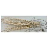 Green Wire String Lights With Clear Diamond Bulbs & Woven Sphere Decor Set