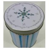 Tin Snowflake Canister & Two Farmhouse Framed Prints & Mini Village candle wall art