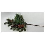 Set of 6 Large Pine Sprays with Cones & Red Berries #4