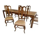 DR - Vintage Drexel Heritage Dining Table with 6 Chairs