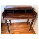 UL - Vintage Wooden Writing Desk with Flip-Top and Storage Compartments
