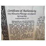 K - Framed Penny Feder Monoprint Monotype Edition 1/1 with Certificate