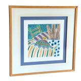 K - Framed Penny Feder Monoprint Monotype Edition 1/1 with Certificate