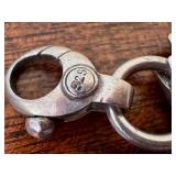 Sterling Silver 925 Abstract Pattern Link Bracelet 7 Inch