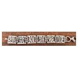 Sterling Silver 925 Abstract Pattern Link Bracelet 7 Inch