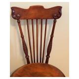 UL - Vintage Wooden Swivel Piano Stool  Chair with Claw Feet